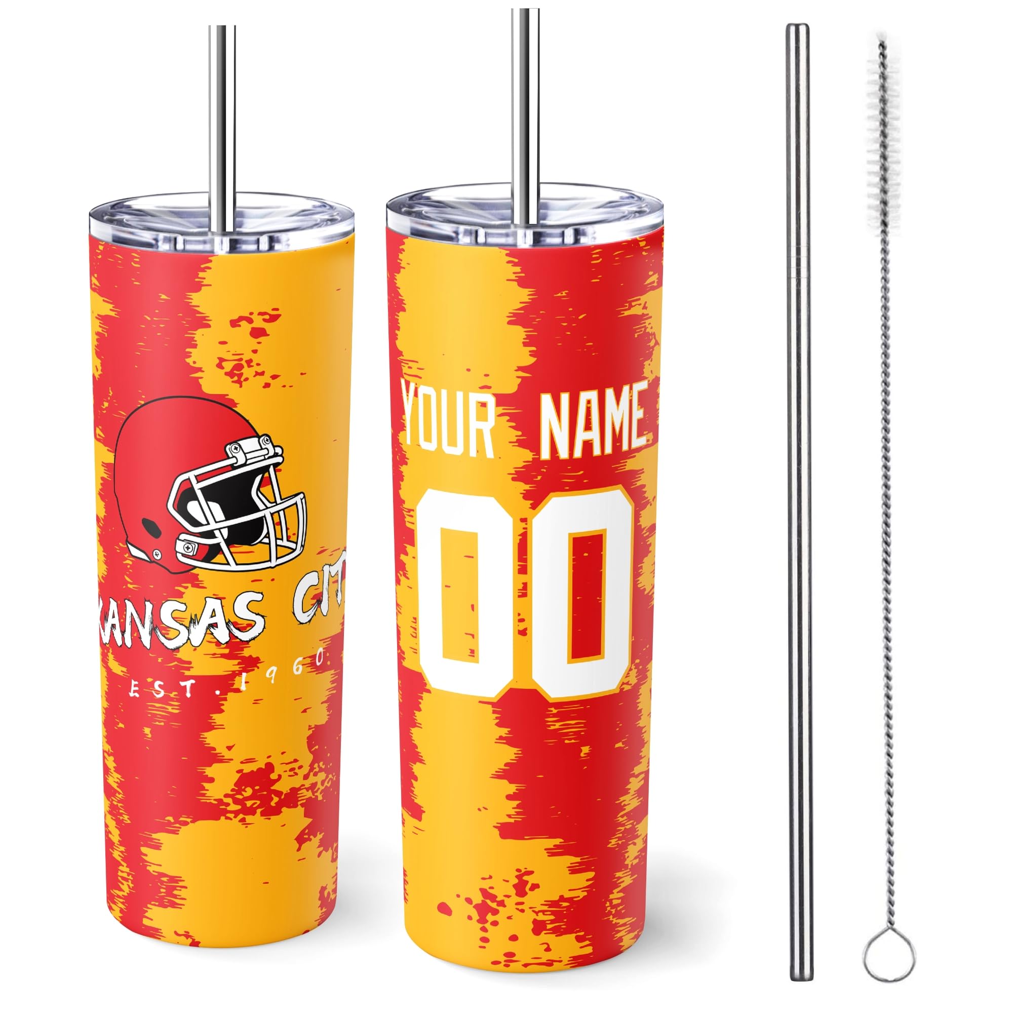 ANTKING Kansas Tumbler 20oz Travel Mug Custom Name Number Gift