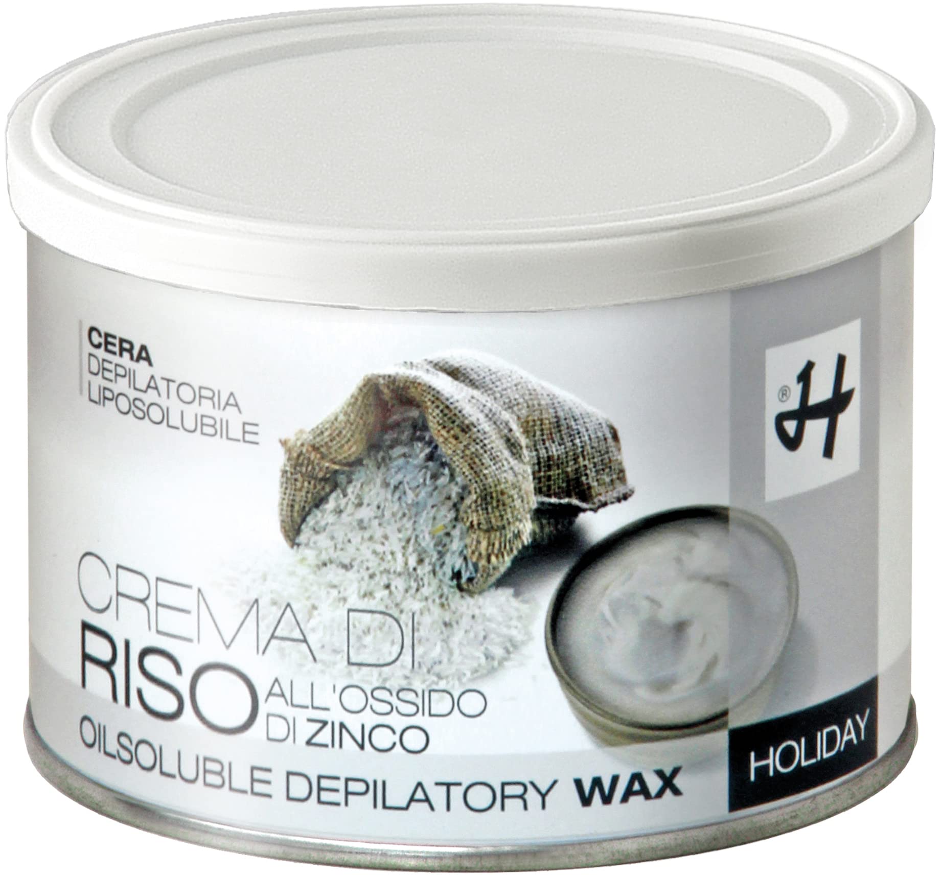 Holiday Depilatori | Cera Depilatoria Liposolubile SPECIAL FLAVOUR Crema di Riso 400 ml (Box 24 Barattoli)
