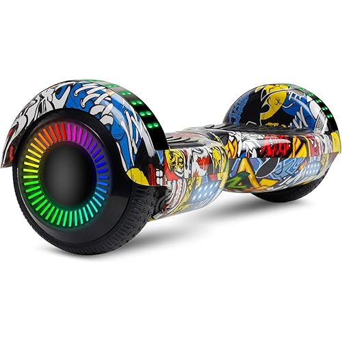 LIEAGLE Hoverboard, 6.5" Self Balancing Scooter Hover Board with Bluetooth Wheels LED Lights for Kids Adults