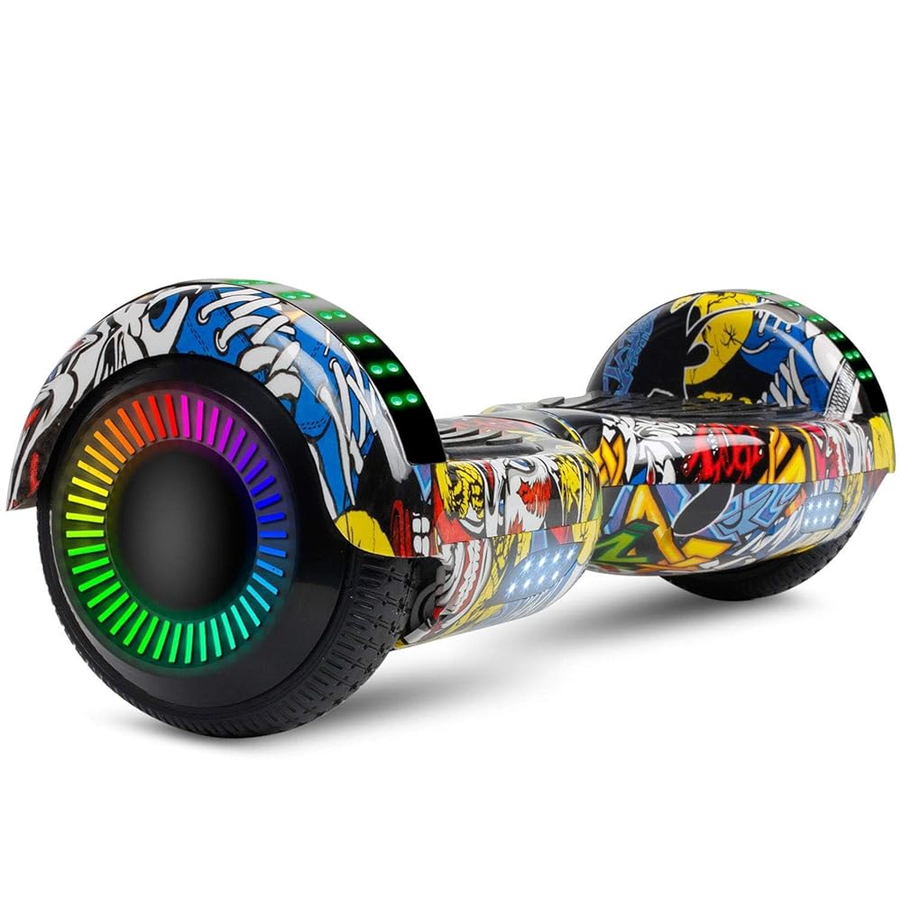 LIEAGLE Hoverboard, 6.5 Self Balancing Scooter Hover Board with Bluetooth Wheels LED Lights for Kids Adults