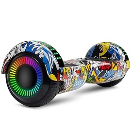 LIEAGLE Hoverboard, 6.5 Self Balancing Scooter Hover Board with Bluetooth Wheels LED Lights for Kids Adults
