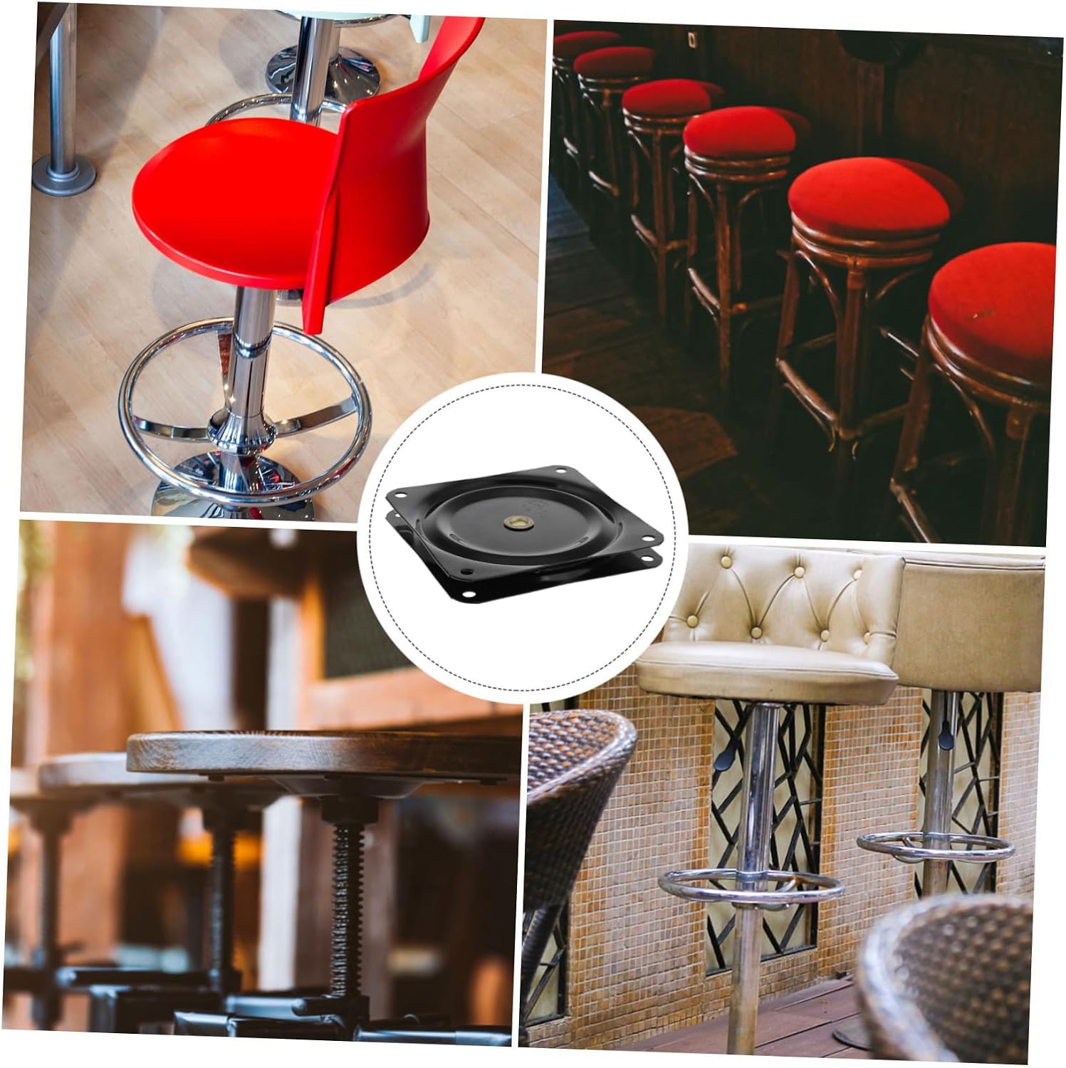 Heavy Duty Swivel Plate for Furniture Universal Replacement Base for Bar Stools Chairs and Tables for Home and Office Use