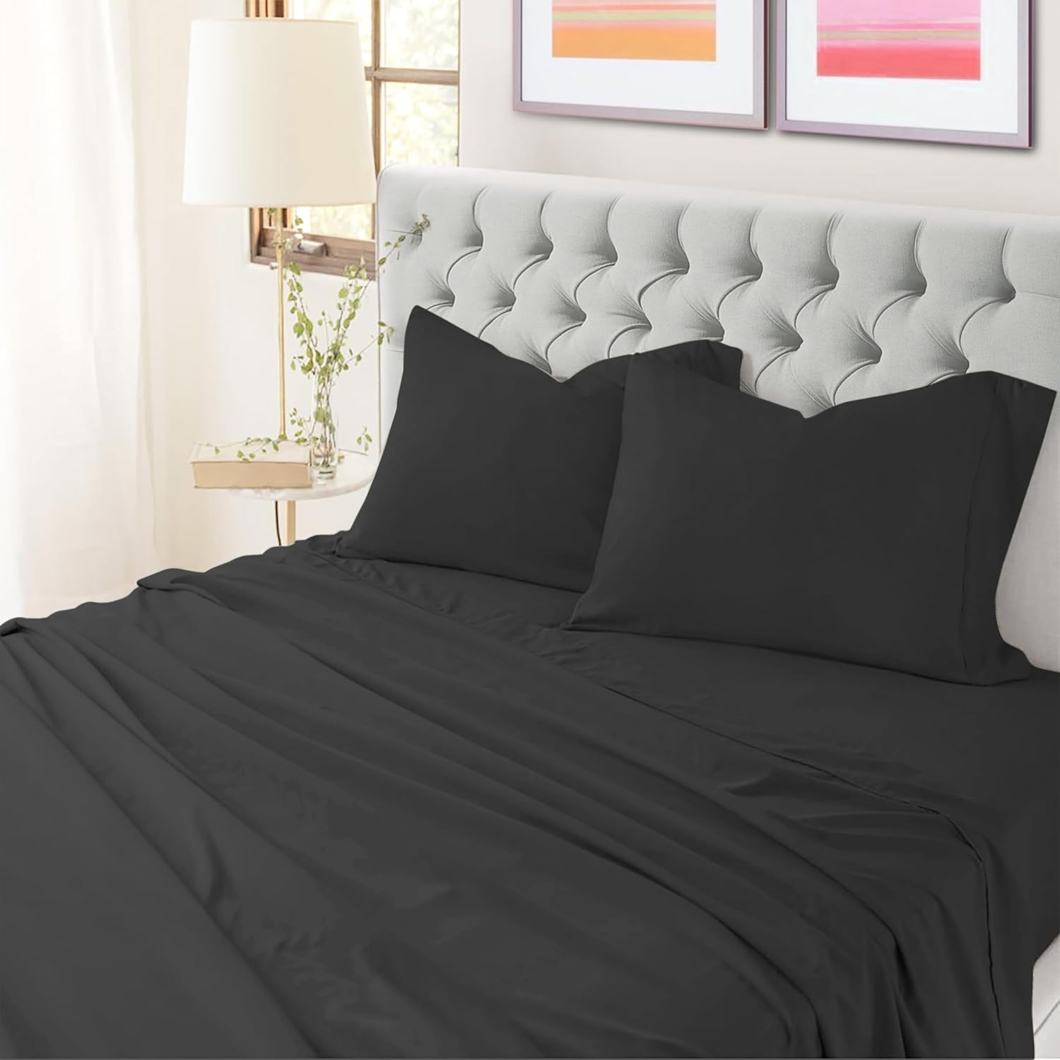 TWILLS AND THREADS King Size 4 Piece Sheet Set Comfy