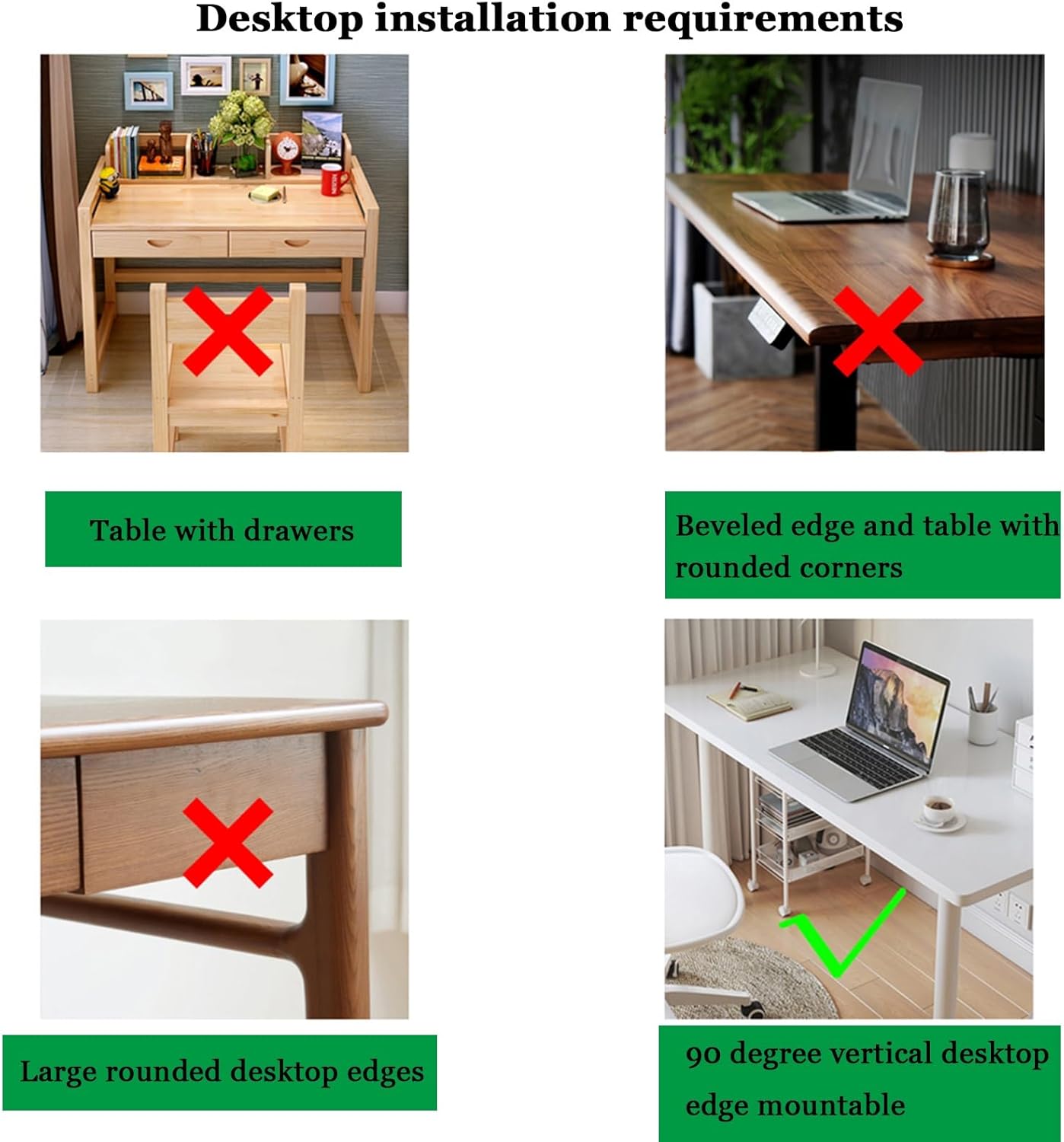 人間工学に基づいたデスクエクステンション 90&deg;折りたたみクランプ キーボードトレイ用 55/65/75 x 25 cm アームレス