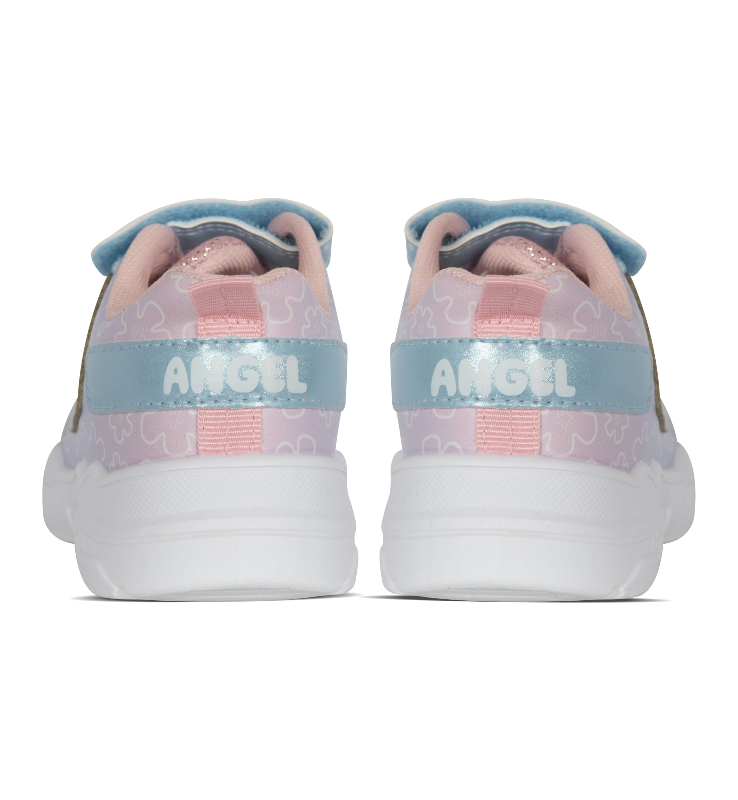 Disney Scarpe Stitch & Angel per Bambini – Scarpe con Personaggi Ufficiali – Sneakers con Chiusura a Velcro in Azzurro e Rosa Pastello – Taglie UK 8 a 1 UK