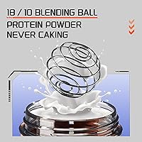 Vista 3 de TKK Blender Shaker Bottle 24 Ounce With Blending Ball Plastic Protein Shaker Bottle for Pre & Post workout Protein Drink Shaker Cup USA Tritan BPA
