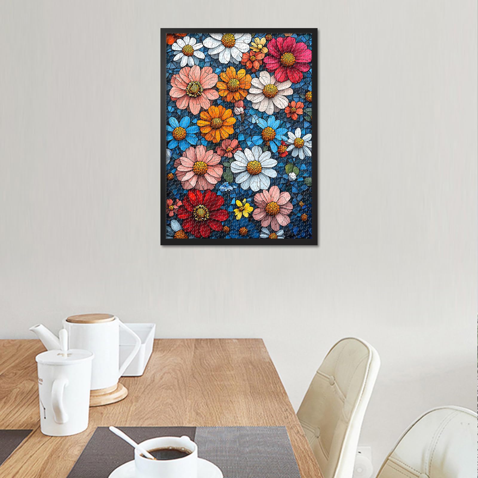 Puzzle 1000 elementów, żywe kwiaty dla dorosłych, kwitnące kwiaty dla dorosłych, gra zręcznościowa Impossible dla całej rodziny i przyjaciół 70 x 50 cm