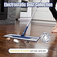 Vista 4 de Paquete de 3 almohadillas de microfibra para la familia de trapeadores Bona, almohadillas lavables y reutilizables para limpiadores de pisos