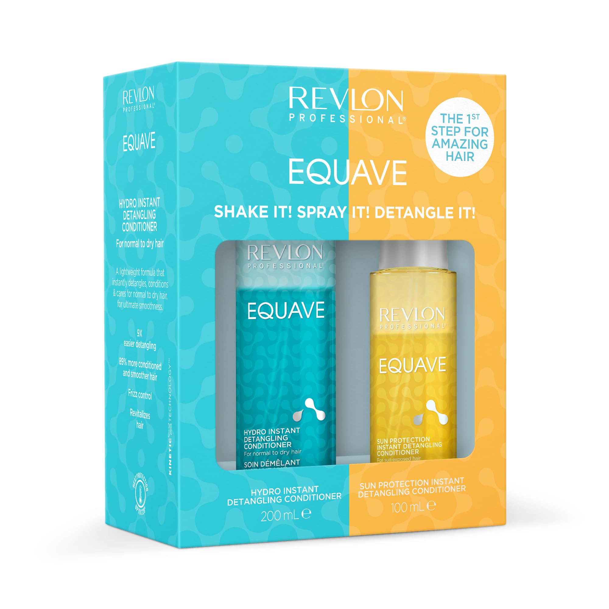 Revlon Professional Equave Hair Care Duo – Equave Hydro Conditioner 200ml + Equave Sun Protection 100ml, Districante Bifasico Per Tutti i Tipi Di Capelli, Balsamo Senza Risciacquo, Protegge Dal Calore