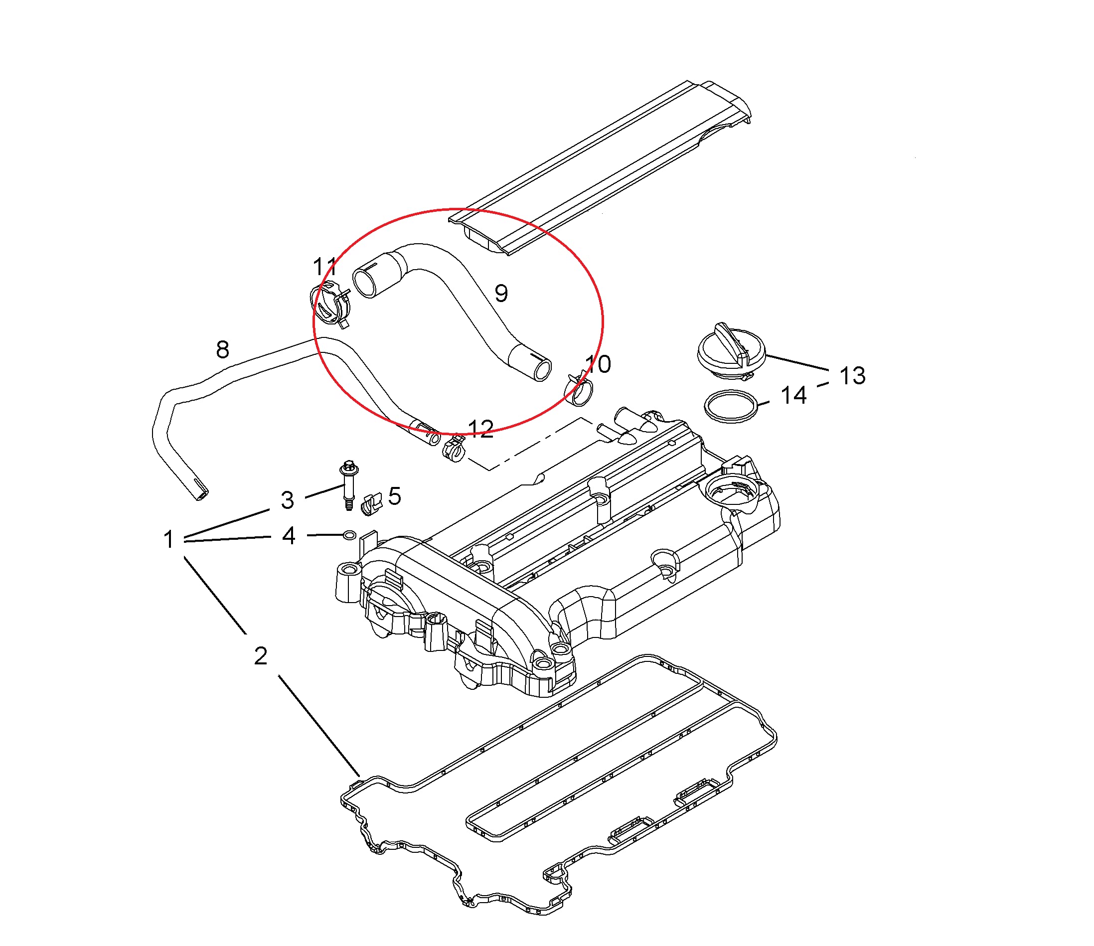 Tubo di sfiato del motore per Opel Astra G H Corsa C D Combo Meriva Tigra Agila 1.0 1.2 1.4 55351522 55578995 5656121 656092