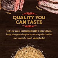 Vista 4 de Big Poppa’s Cash Cow Roce de Ternera – Condimento de Barbacoa Campeón para Pechuga, Hamburguesas y Ribeye – Sabor Equilibrado de Ternera con Sal
