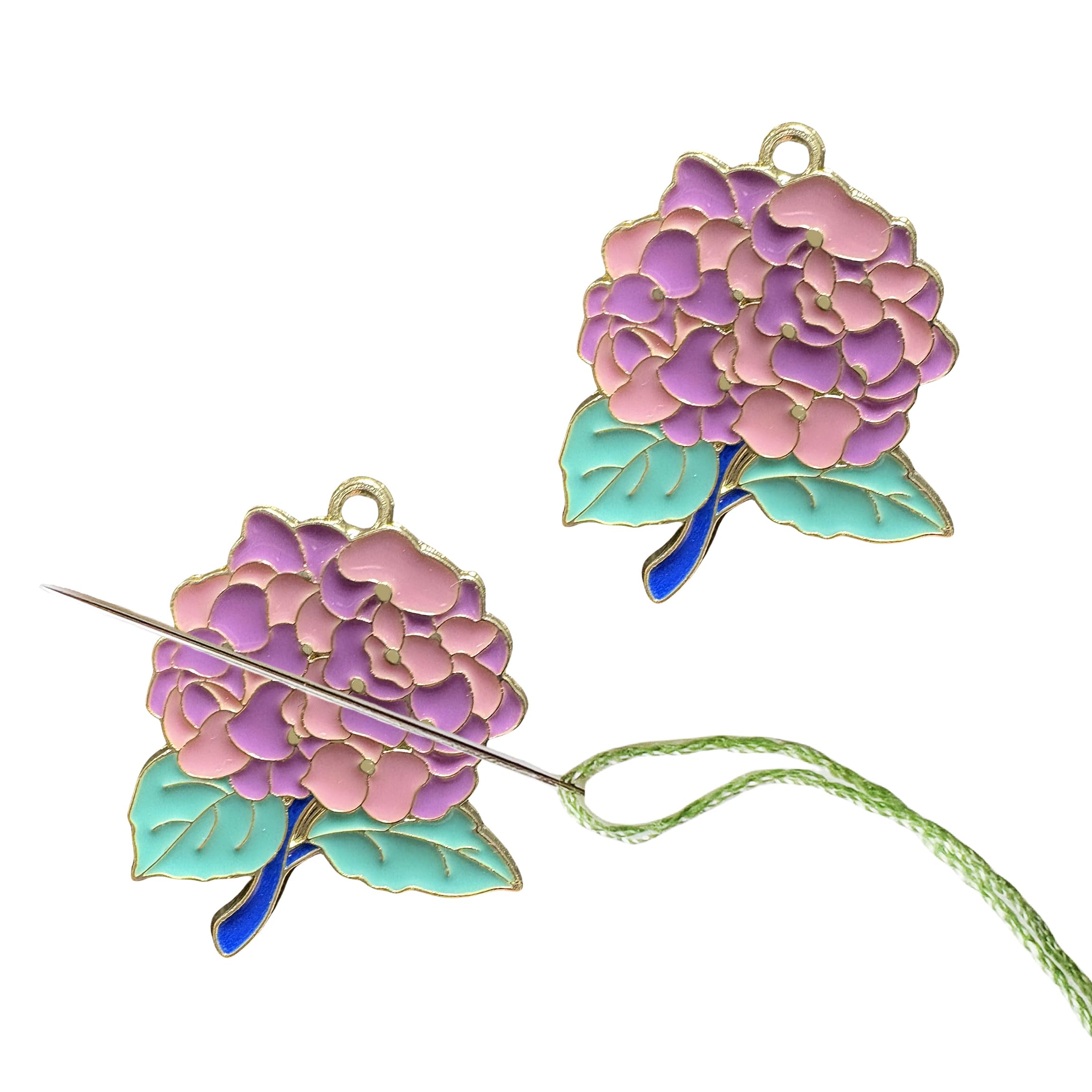 Flowers (2 Pieces) Magnetic Needle Minder Needle Holder, Cross Stitch Accessories, Embroidery,Sewing, Needlework Magnetic Pin Holder
