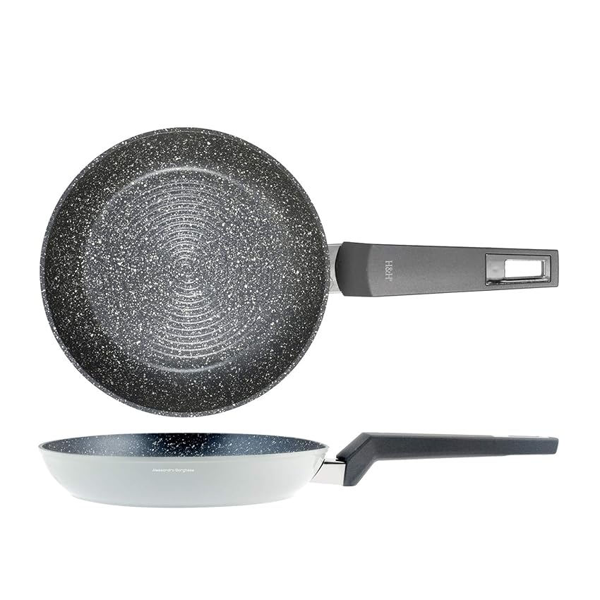 H&H Alessandro Borghese Gourmet Padella Antiaderente, cm 22, Induzione