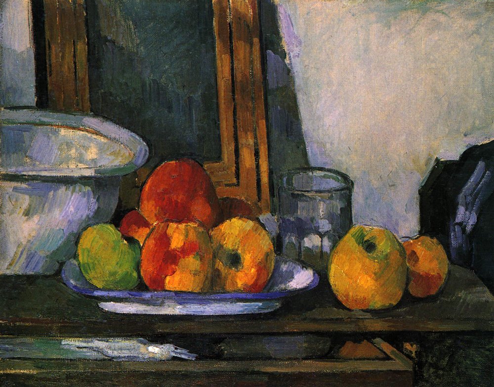 Tableau Cezanne Still Life Dish of Fruit grand format pour habiller un mur