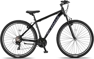 Bicicleta montaña Adulto 29 Pulgadas | Cuadro de Aluminio + 21 Velocidades Shimano + Suspensión Delantera con Bloqueo + Frenos V-Break | Bicicleta montaña Segura y Resistente
