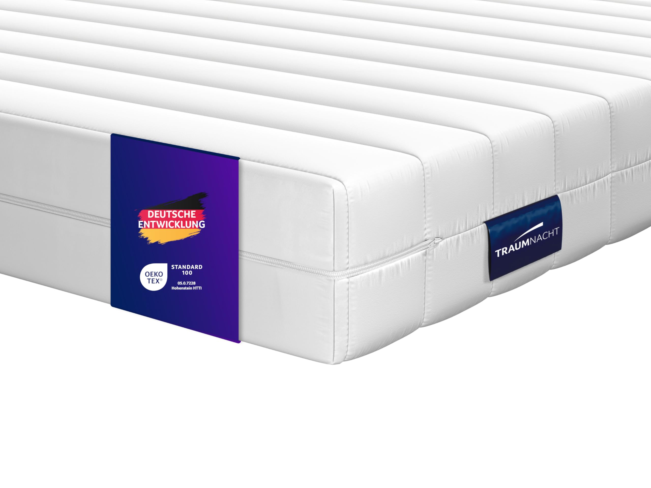 Traumnacht Basic 2 in 1 Duo Kaltschaummatratze orthopädisch 100x200 cm | H2/H3 | 7-Zonen ergonomisch | Öko-Tex Zertifiziert | 17 cm Höhe | Deutscher Qualitätsstandard
