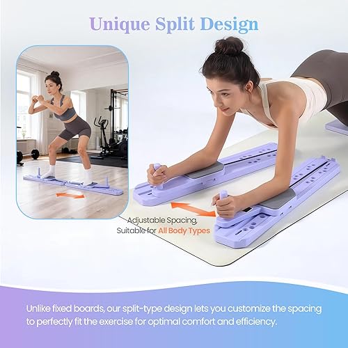 Miniatura 5 de Nicoler Portable Pilates Reformer Set- Pilates Board 8-in-1 Multi-Functional Pilates Equipment