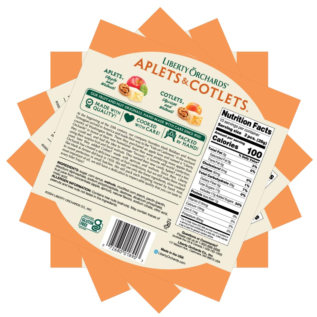 Liberty Orchards Aplets & Cotlets - 4 Pack