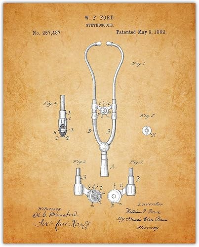 Miniatura 5 de Buzz Unplugged Vintage Medical Tools Patent Print, Set of 4, 8x10 Aesthetic Wall Posters and Unique Art Prints Picture for Bathroom, Home, Man Cave,
