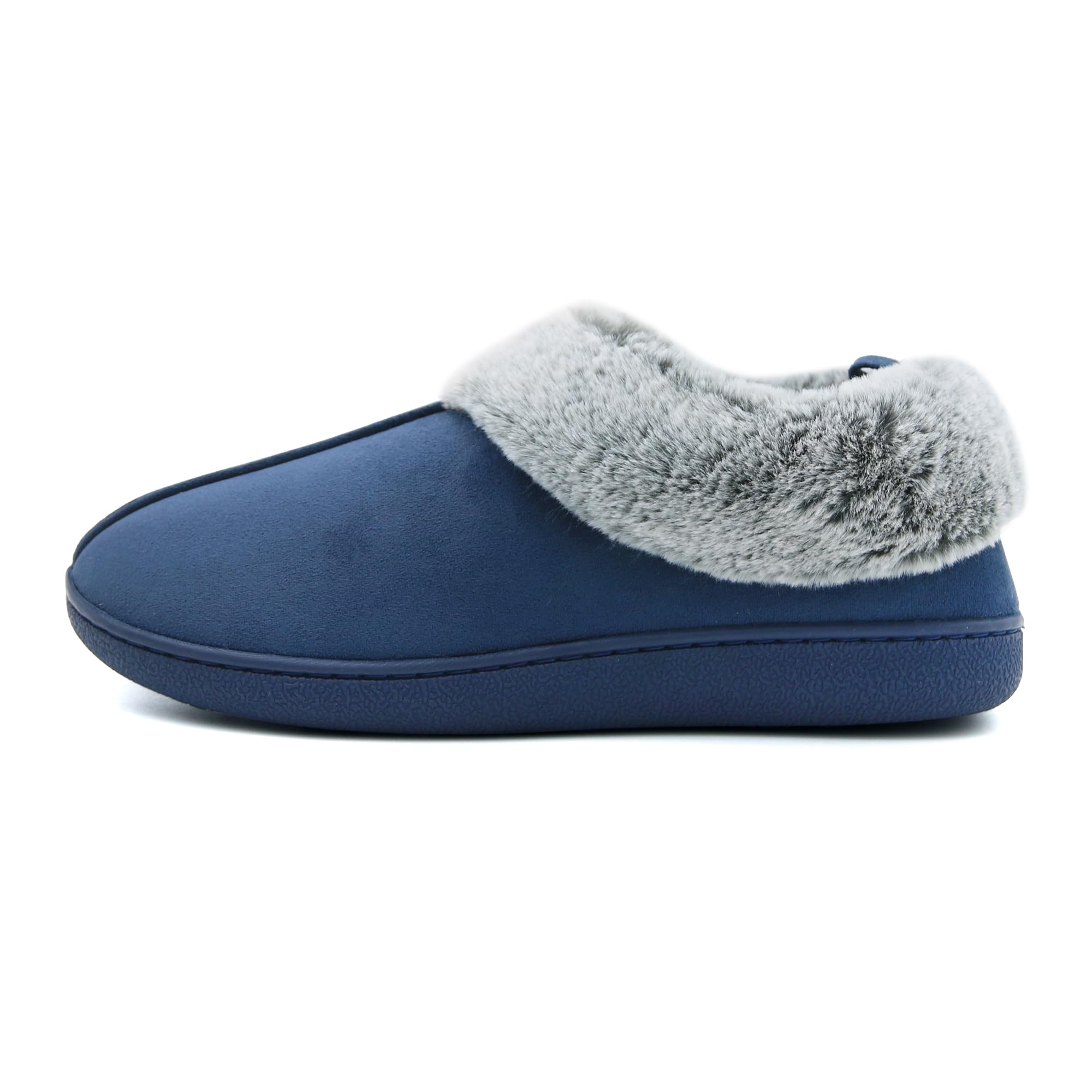 Jerzmy House Slippers for Women Memory Foam Fuzzy Woman Slippers Suede Faux Fur with Arch Support Plush Lining