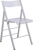 Vista 1 de LeisureMod Silla plegable transparente – Silla plegable de plástico ligera para uso en interiores y exteriores, no requiere montaje, ideal