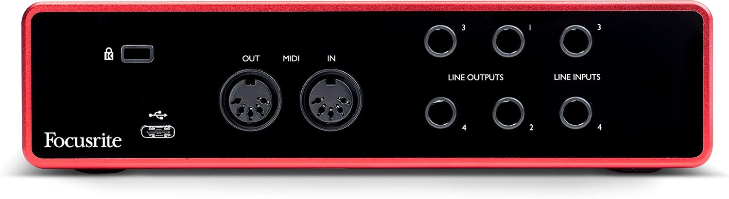 Focusrite Scarlett 4i4 3rd Gen 4-in, 4-out USB Audio Interface Bundle with XLR Cable and Austin Bazaar Polishing Cloth