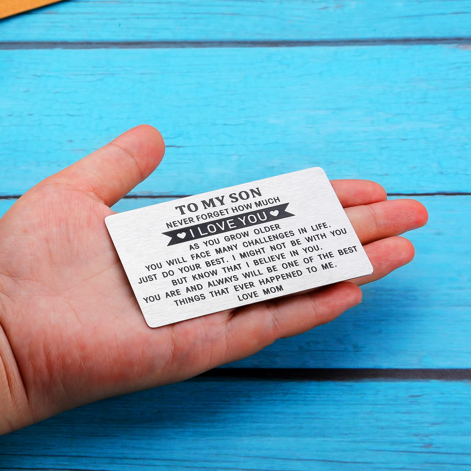 Brieftaschenkarte „To My Son“ – Personalisierbares Geschenk Für Sohn, Geburtstag, Valentinstag