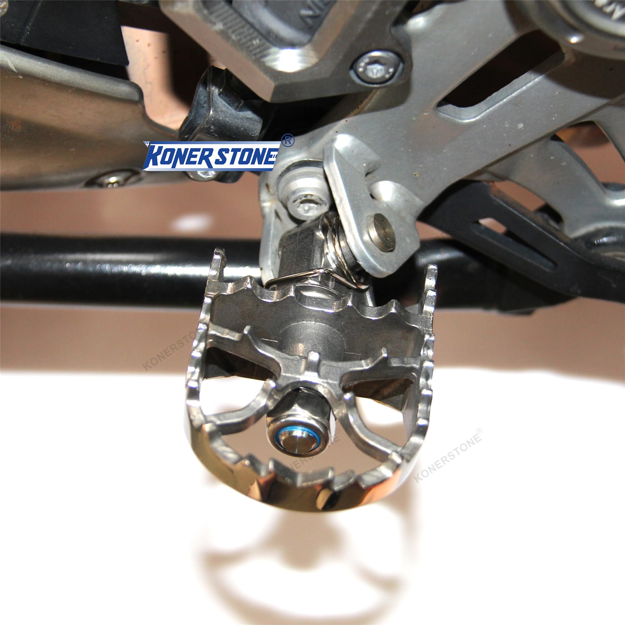 Fußstütze Pedal vordere Fußrasten Fahrer für B.M.W R1200GS 2013-2018 GSA ADV Adeventure / R1250GS 2019-2020 GSA / F750GS F850GS 2017-2020 Motorradzubehör Silber 1 Paar