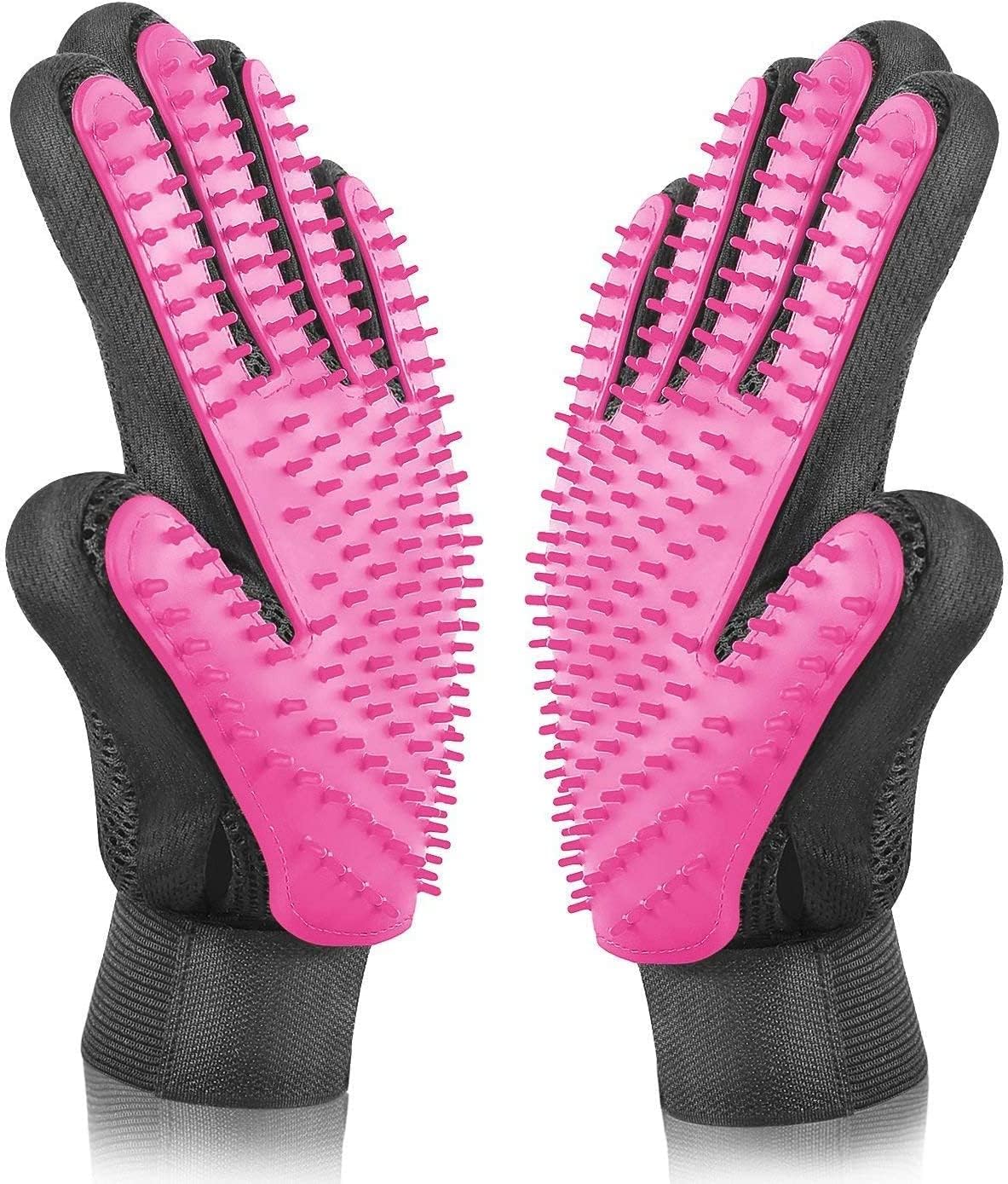 [Upgrade] Pet Dog Cat Grooming Glove,Gentle Deshedding Brush Glove