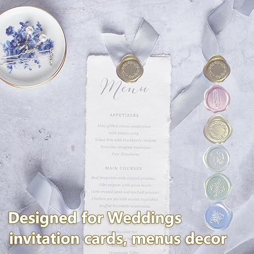 Miniatura 2 de Calcomanías de sello de cera para invitación de boda, sobres de recortes, sellos, calcomanías de cera autoadhesivas para despedida de soltera,