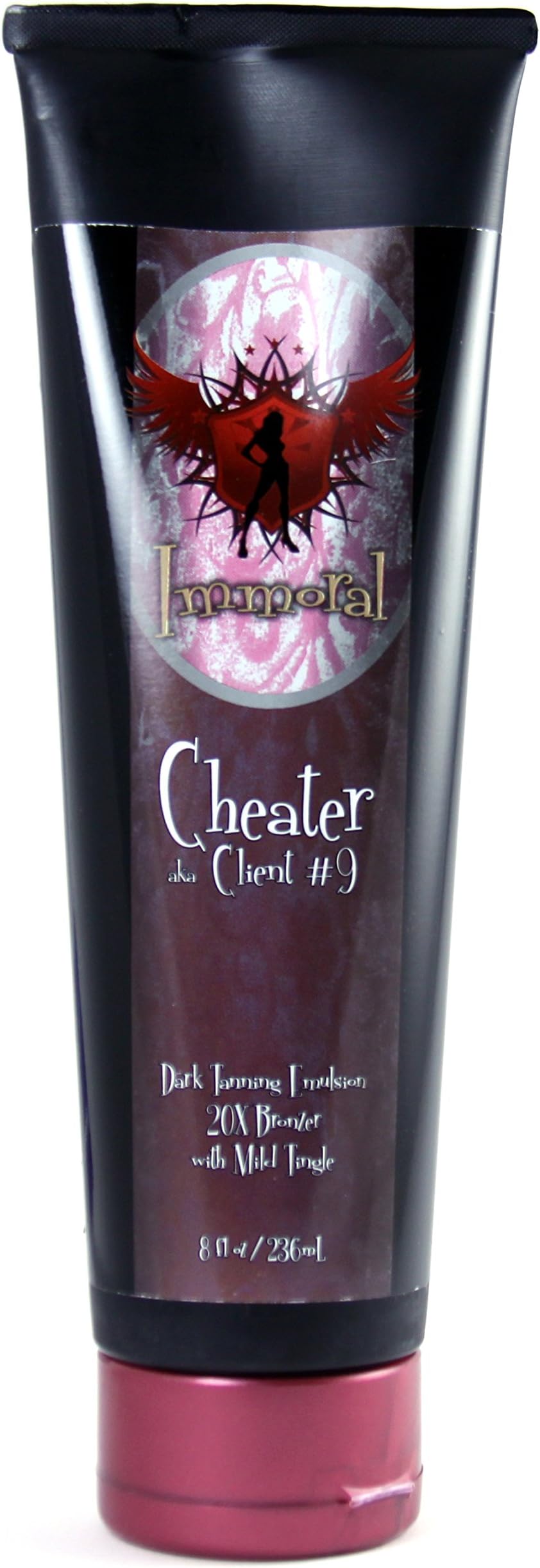 Immoral Tanning Lotion, Cheater (Dark Tanning Bronzing Emulsion with Tingle), 8 Fluid Ounce