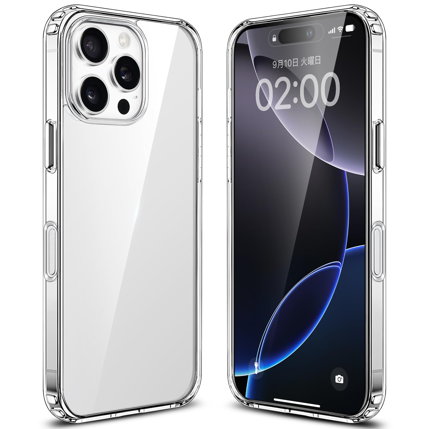 Amazon.co.jp: Esputunk 対応 iPhone 16 Pro ケース クリア 米軍