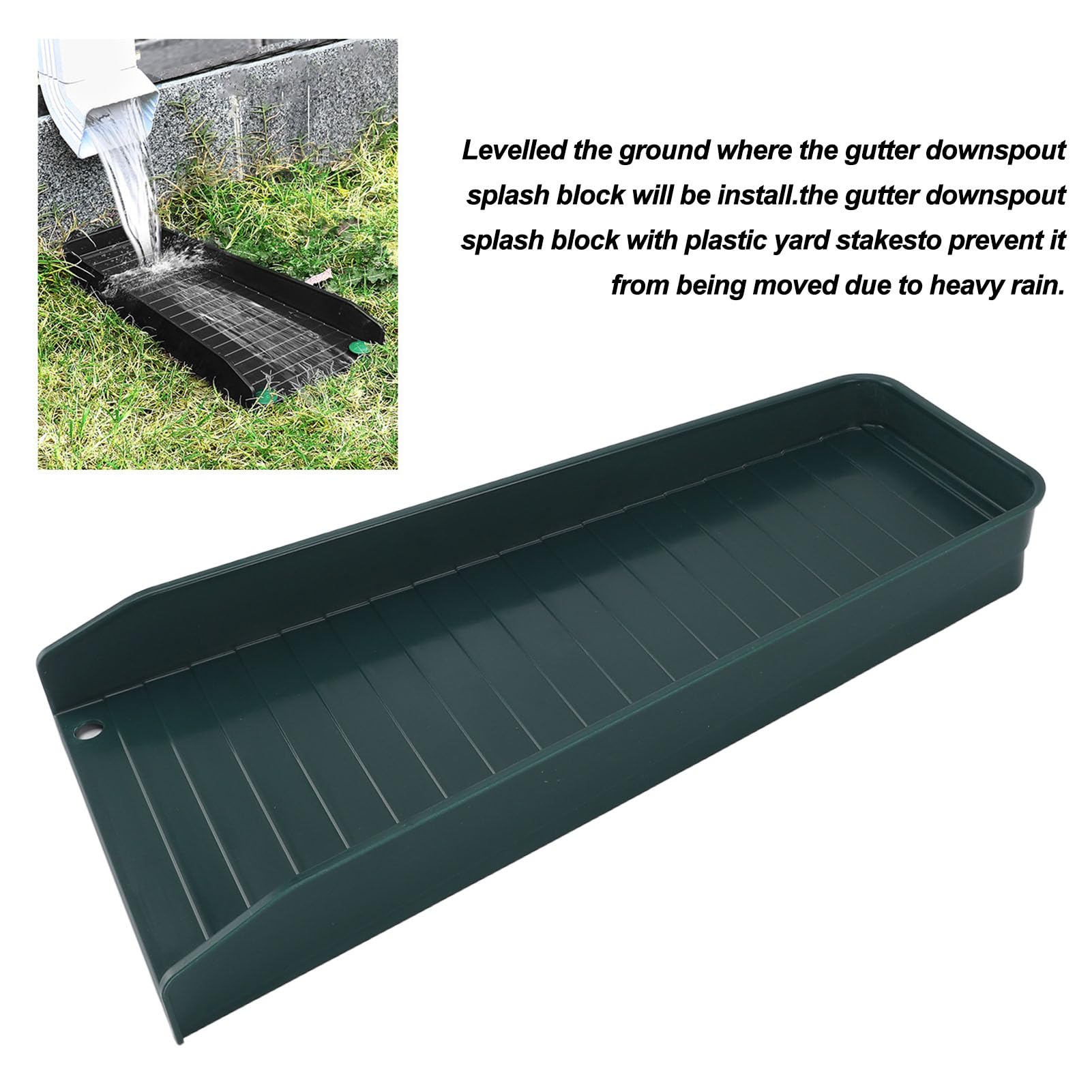 Rain Gutter Splash Block 2Pcs Gutter Valley Splash Blocks Downspout