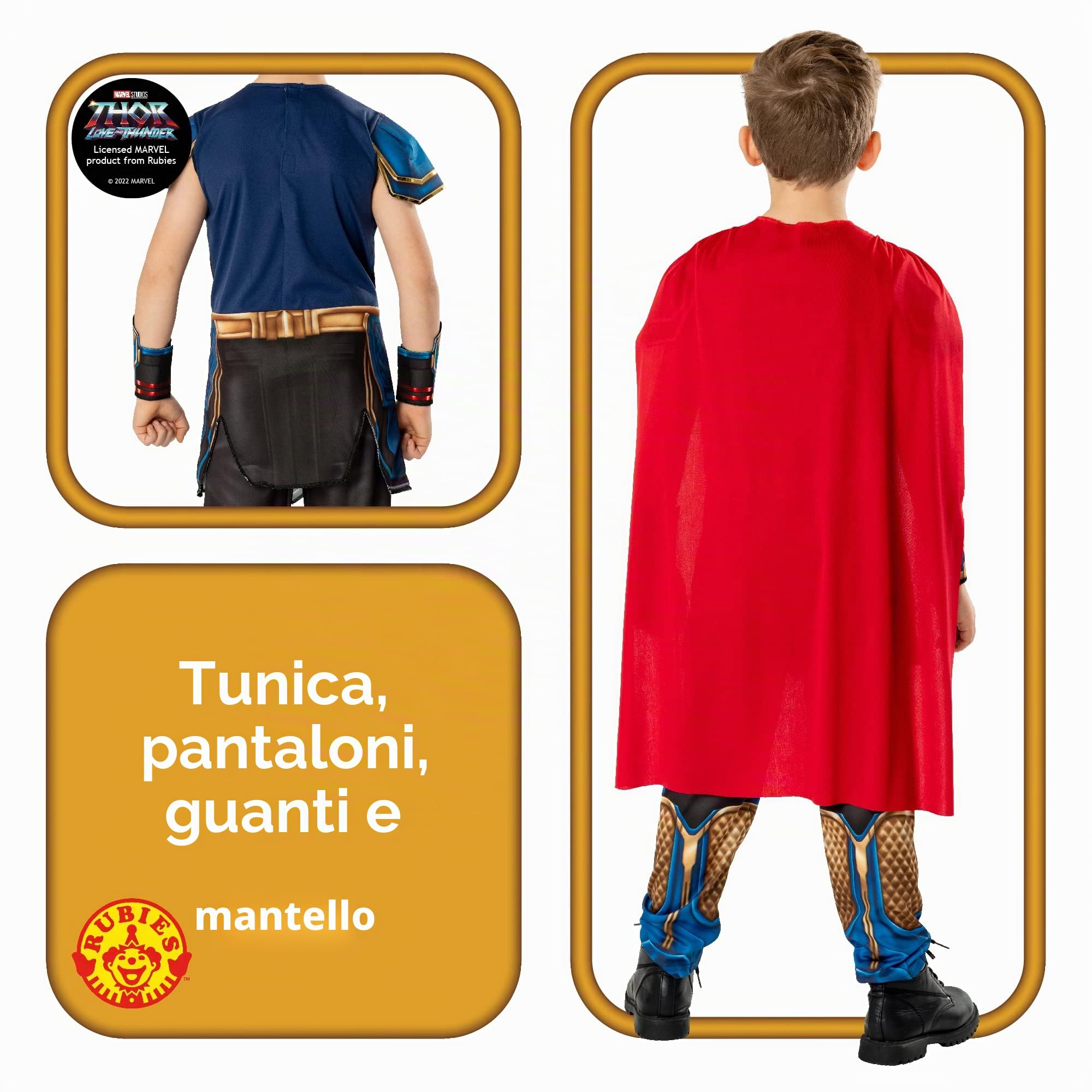 Rubies Official Marvel Thor: Love and Thunder Thor Deluxe Child Costume, Kids Fancy Dress
