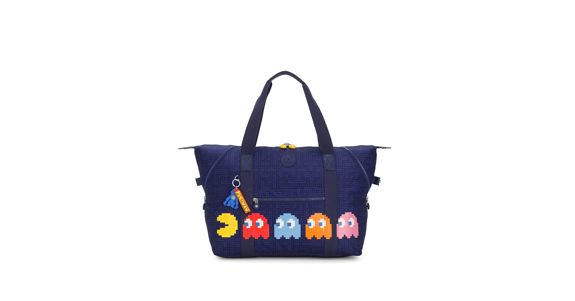 Kipling Pac-Man ボストン トラベルバッグ アートエム グレー kipling キプリング 公式 ボストンバッグ ART M(Signature Emb