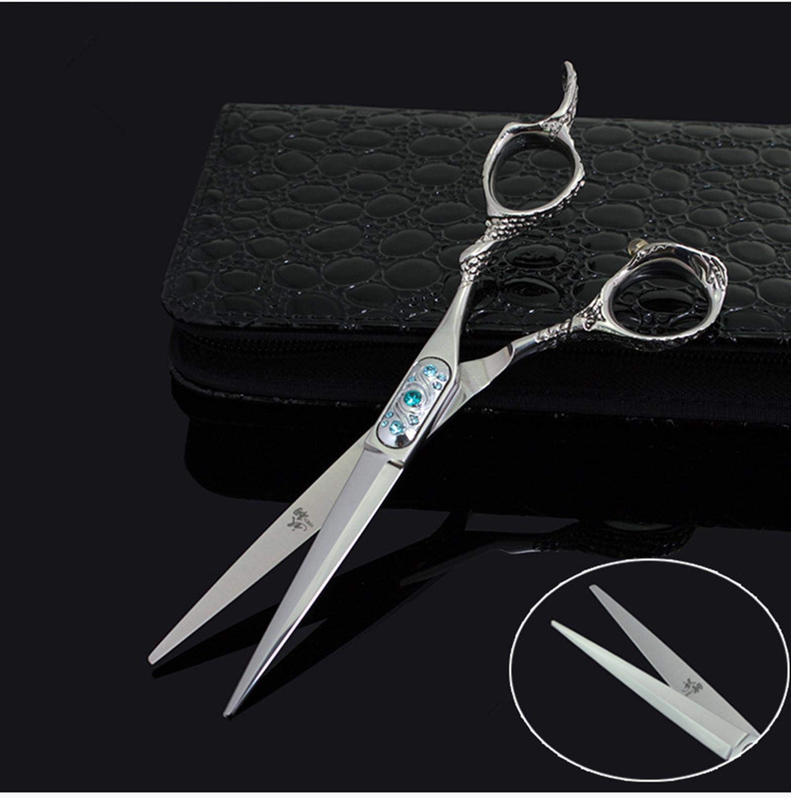 6,0 Pouces Ciseaux Ciseaux Set Ciseaux De Coupe De Cheveux en Acier Inoxydable Professionnel Outil De Façonnage Coiffeur pour Hommes Femmes Enfants Animaux Domestiques Salon