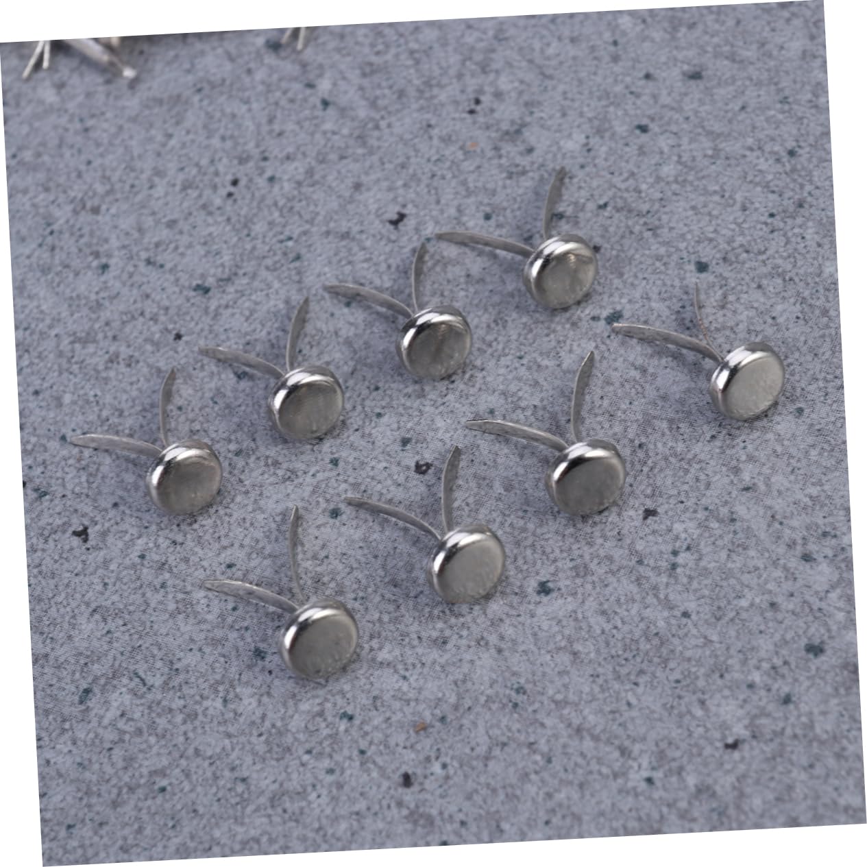 Gogogmee 200Pcs Silver Metal Brads Paper Fasteners Storage Box Round DIY Craft Fasteners and Office Supply for Crafts and Scrapbooking