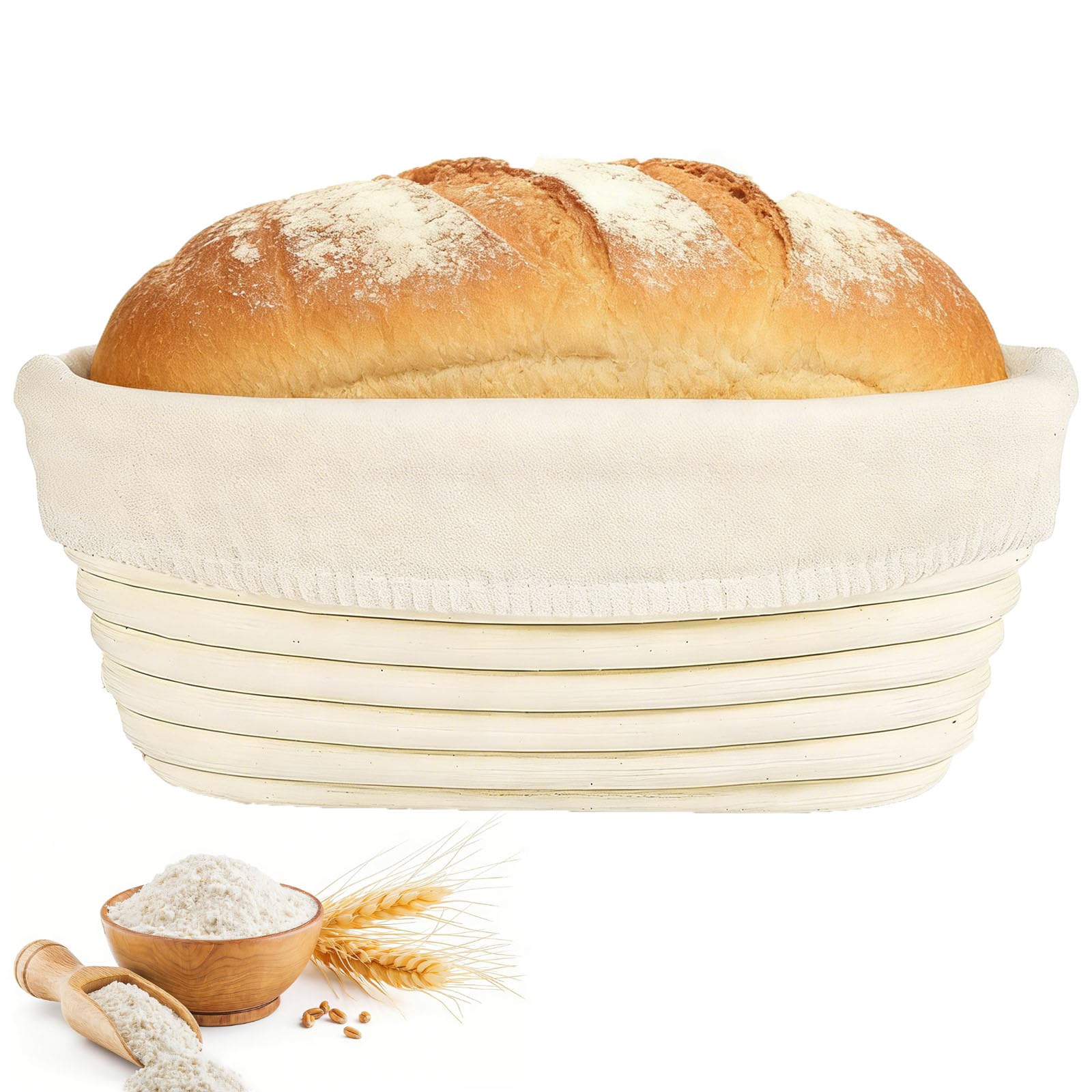 Bread Proofing Basket, Lined with Linen Fabric, for Making Bread |25CM