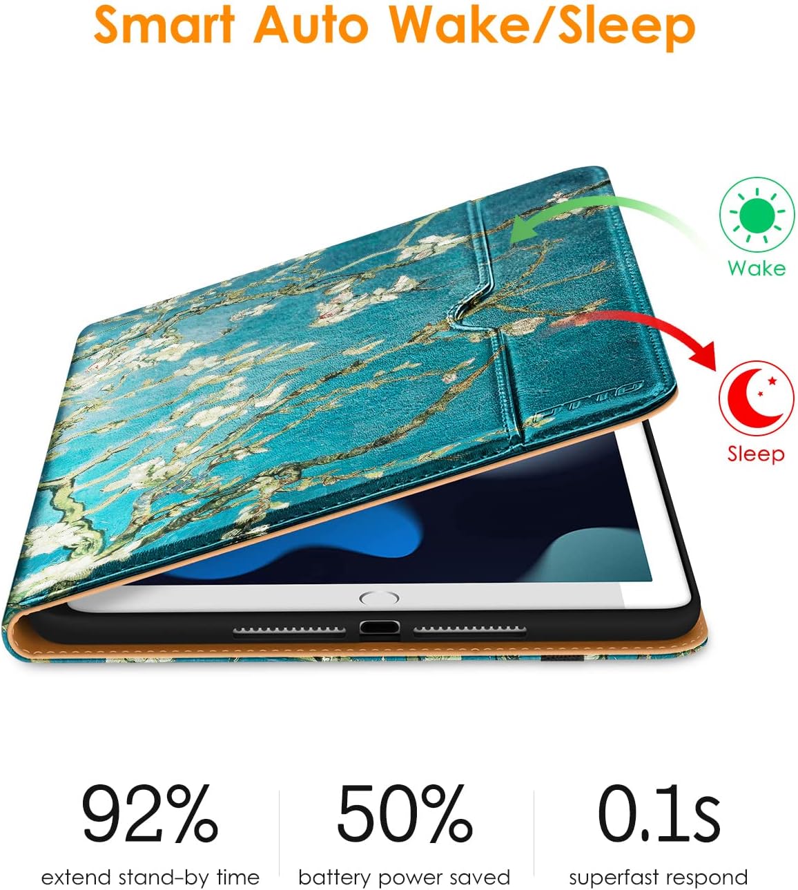 DTTO for iPad 9th/8th/7th Gen Case 10.2 Inch (2021/2020/2019), Blossom image 5