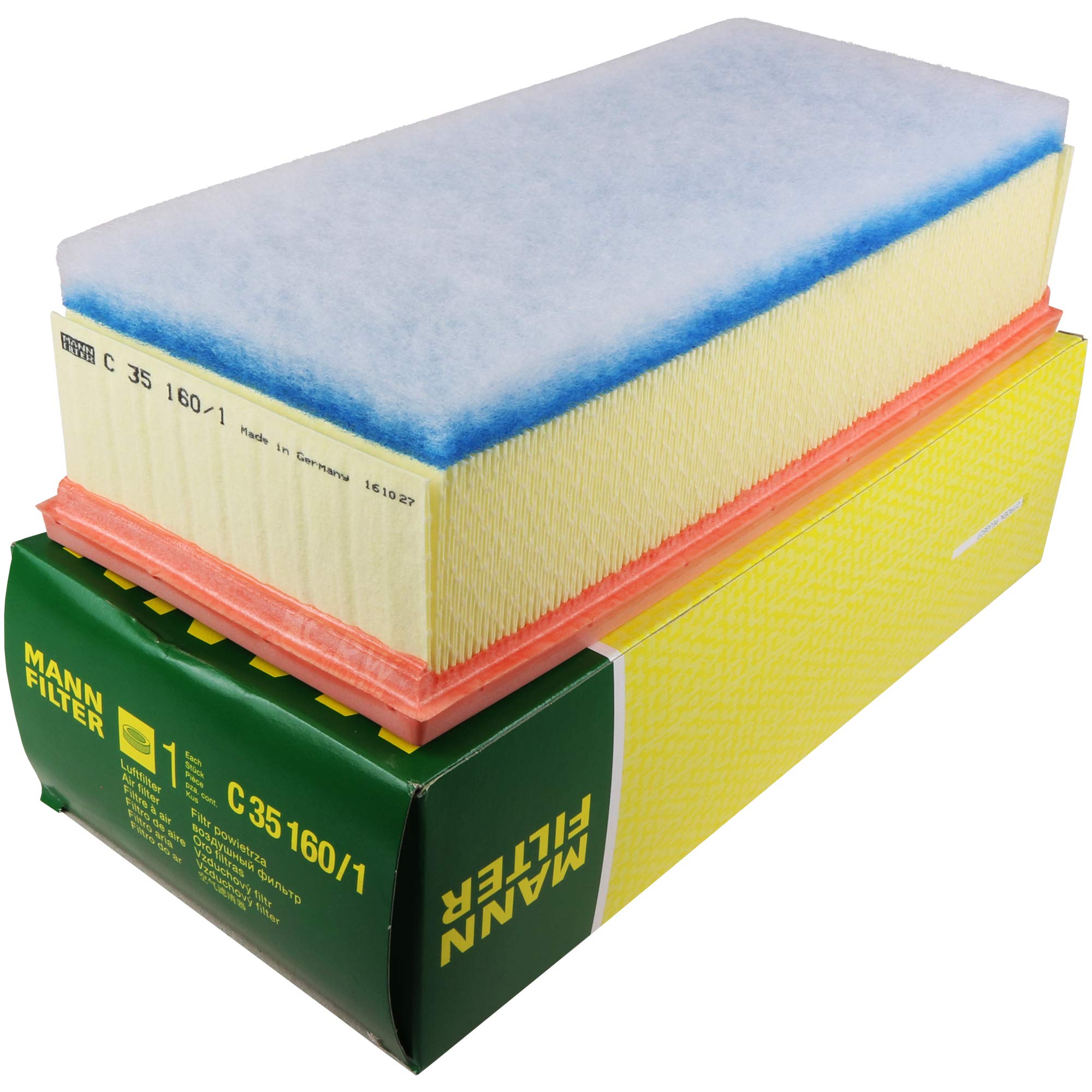 Paquete de inspección Kit de mantenimiento de filtros con filtro de aceite HU 711/51 x, filtro de aire C 35 160/1, filtro de combustible WK 12 001, filtro de habitáculo CUK 4179, tornillo de