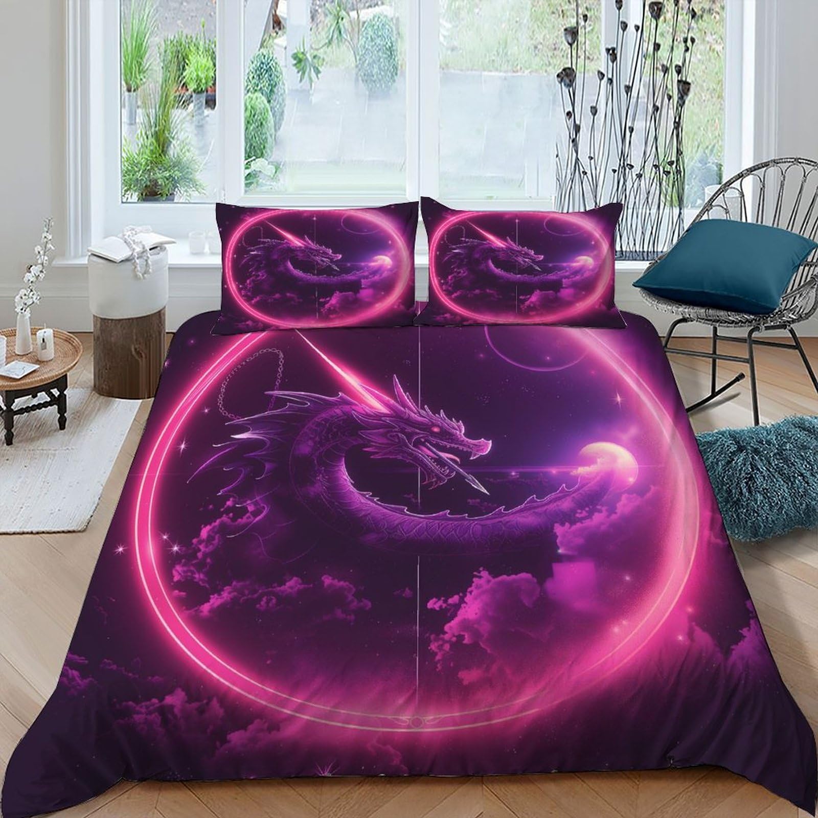 Housse de couette wild animals 220x240 cm et taies d'oreiller microfibre
