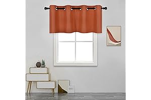 Rust Grommet Valances for Windows 52X18 Inches