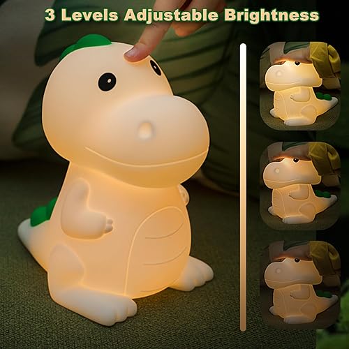 Miniatura 2 de Luz nocturna para niños, lámpara nocturna de dinosaurio para niños, lámparas para dormitorios y niños, lindas luces de dinosaurio, lámpara de animal