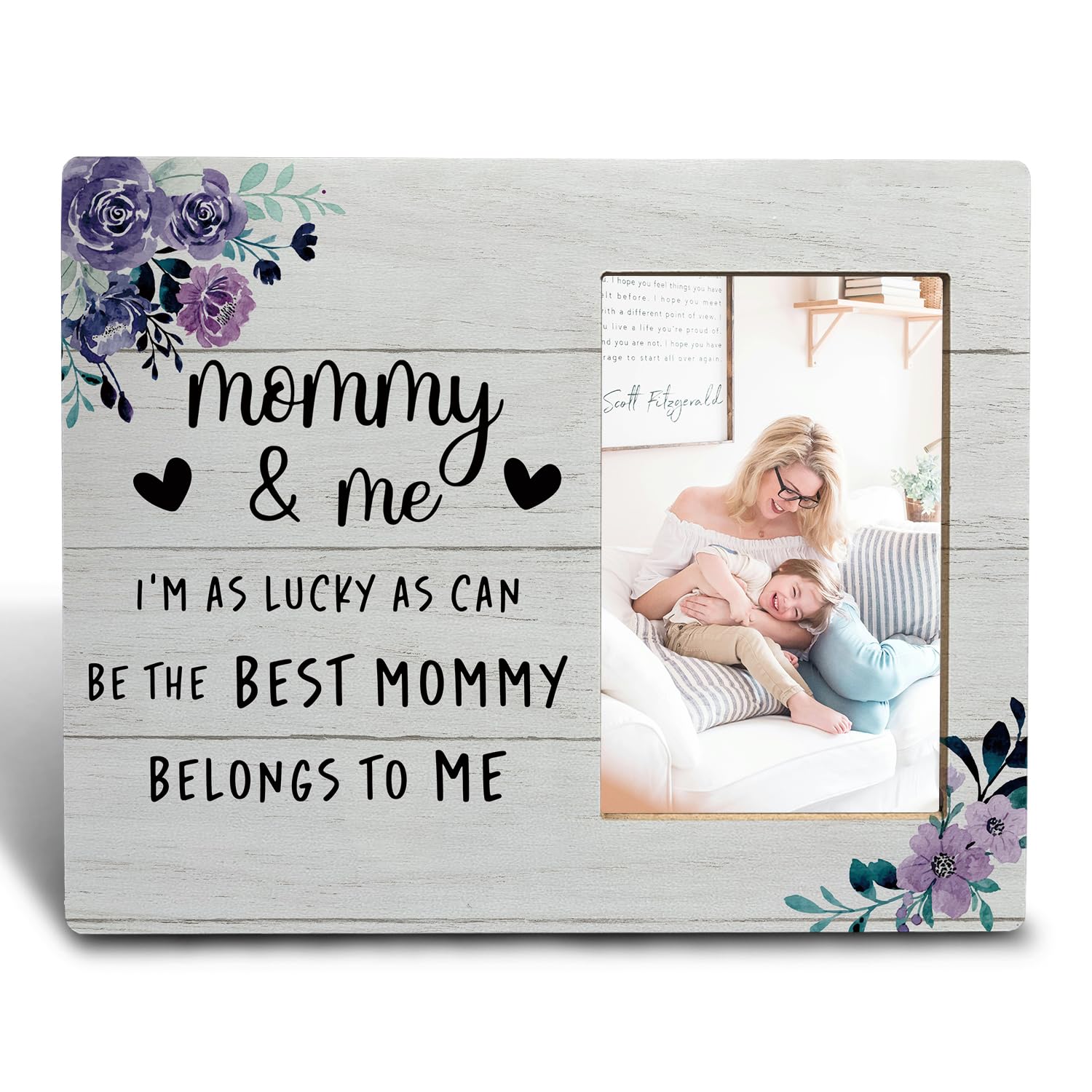 Mommy & Me Picture Frame - Daughter & Son's Mom Picture Frame, Mother's Day Gift, Best Mom Gift, 4x6 Photo Frame