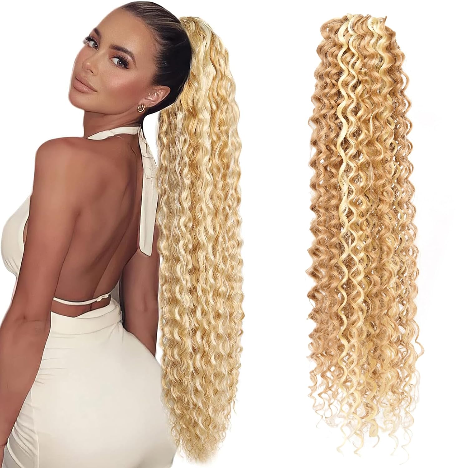 Serene Curly Ponytail Extension Background Photography Serene Curly Ponytail Extension Background Photography