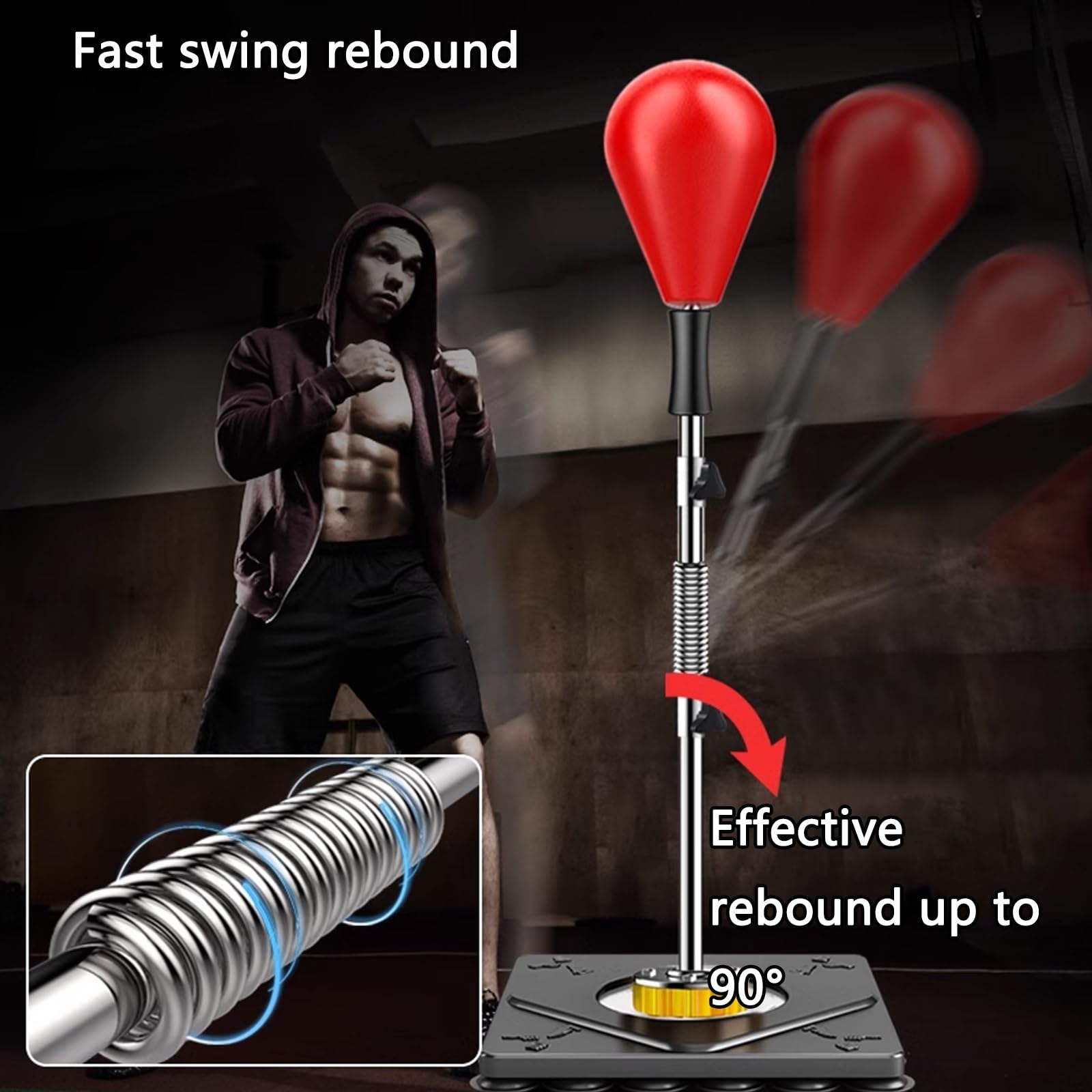 Boxball mit Ständer Steel Spring Solid Sphere Height Free Adjustment Boxball im Stehen Durable High Speed Rebound