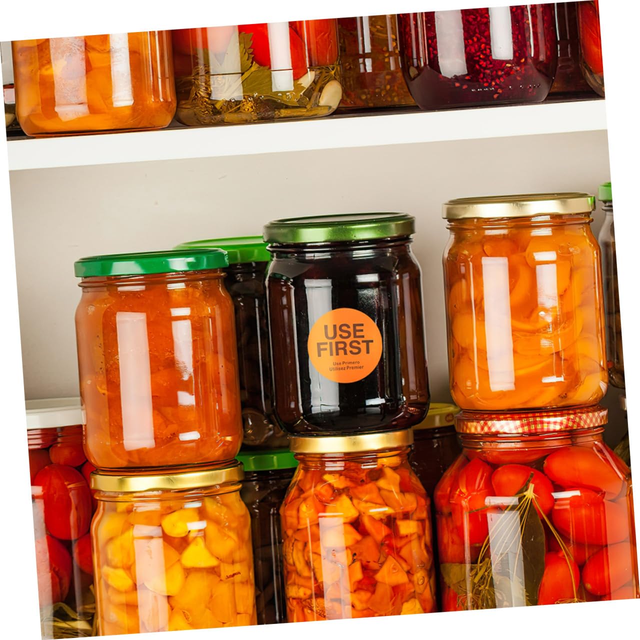 Hemobllo 4rotoli Adesivi Portatili Per Alimenti Etichette Decalcomanie Per Ristoranti Conservazione Adesivi Usa First Colori Brillanti Chiara Applicazione Facile Su Imballaggi Contenitori
