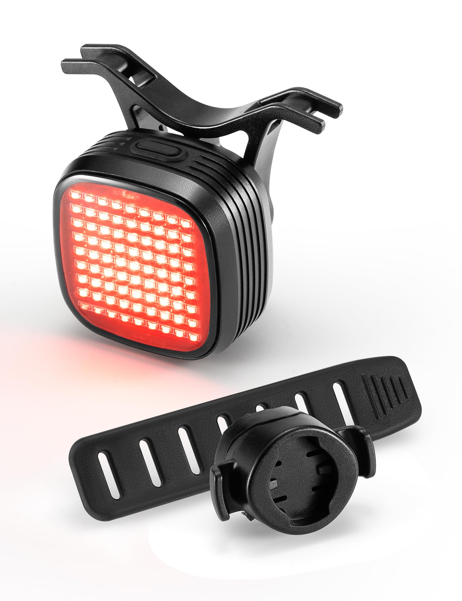 ROCKBROS Feu Arrière de Vélo avec Détection de Freinage, Lampe Arrière Rechargeable USB Étanche IPX6, Autonomie Longue Durée, 12 Modes Clignotants, Accessoire de Sécurité pour Cyclisme
