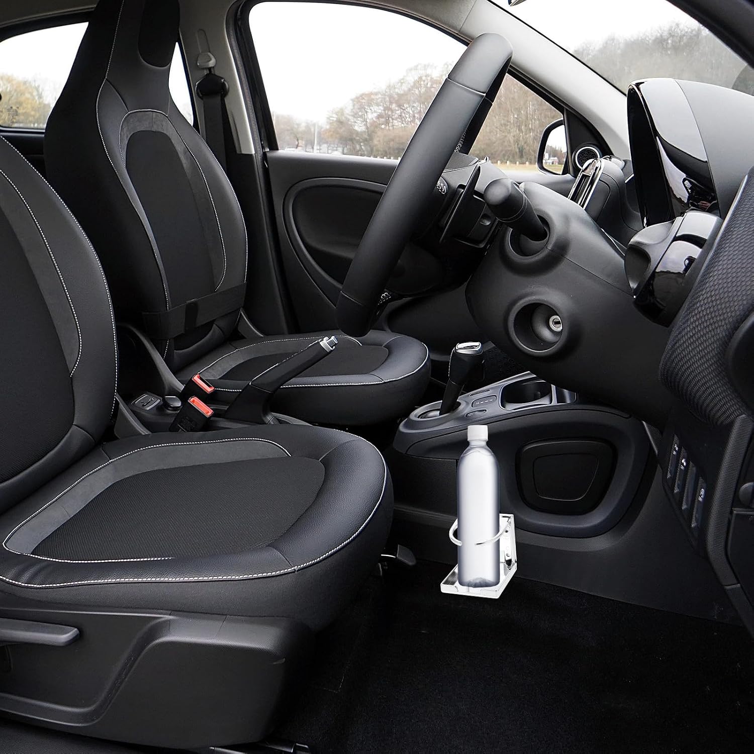 Car Folding Cup Holder with Screw Mount Silver Car Drink Holder for Cup for Travel and Daily Use