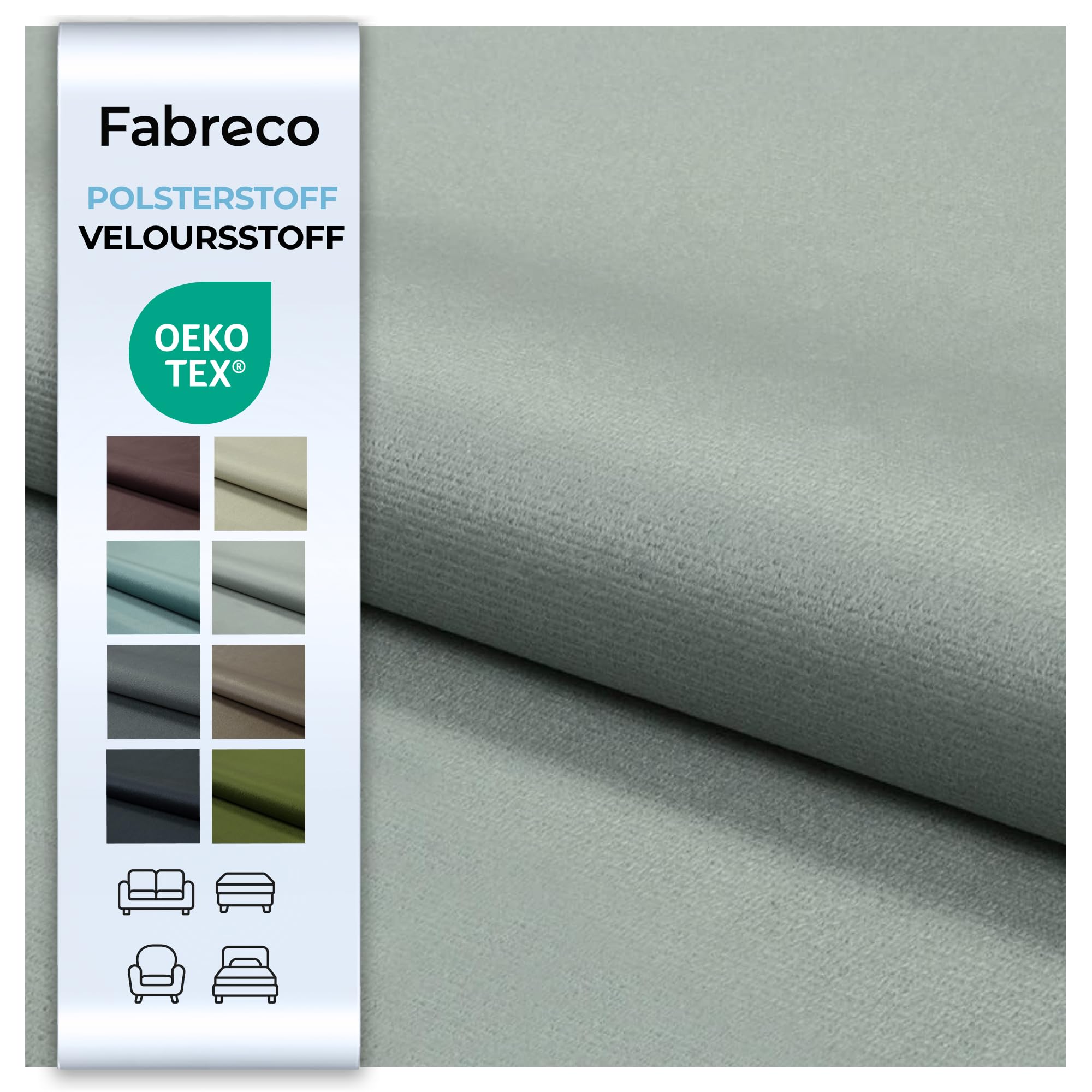 Fabreco ALVELLA Microfaser 3 M x 148 cm, Verlours, Möbelstof